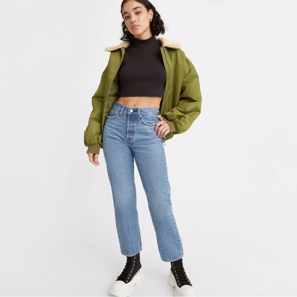 Levi’s Wedgie Straight Fit Women’s Jeans 29x26 Short Oxnard Haze